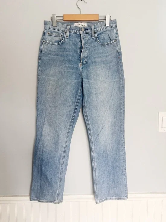 Aritzia Denim Forum Arlo High Rise Straight Size 28 Inseam 28” - Picture 3 of 9